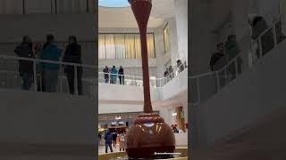 Lindt Home of Chocolate Fountain with 1400kg of real chocolate Kilchberg Zurich Switzerland [upl. by Charisse224]