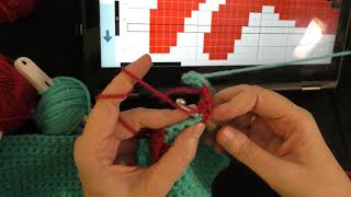 Colorchanging in a Crochet Graphgan Right Handed Version [upl. by Anirtep748]