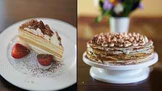 Tort tiramisu din clătite [upl. by Nahshun]