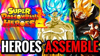 The Heroes Of Super Dragon Ball Heroes ASSEMBLE Dokkan [upl. by Enihpad]