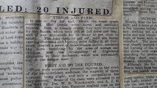 sangers circus fire Taunton Somerset 1920 July 15th news article [upl. by Merline682]