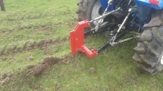 Mole Ploughing  Sub Soiling with the Compact Tractor [upl. by Phare26]