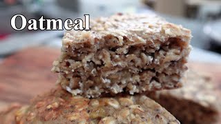 Peanut Butter Oatmeal Breakfast Bars  Protein Snack [upl. by Delmore478]