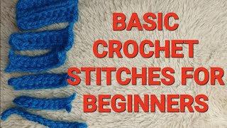 BASIC CROCHET STITCHES FOR BEGINNERSHOW TO CROCHET FOR ABSOLUTE BEGINNERS [upl. by Opal615]