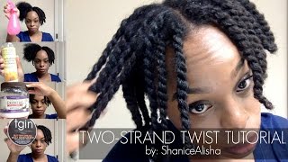 HOW TO TWO STRAND TWIST YOUR 4C NATURAL HAIR  by ShaniceAlisha [upl. by Leile]