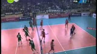 Panathinaikos Athens  Copra Volley Piachenza 4032008 Champions League Playoff Six [upl. by Helbonnas]