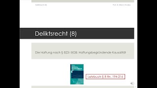 Gesetzliche Schuldverhältnisse  Deliktsrecht 8 [upl. by Mcneil]