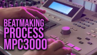 Beatmaking Process with Akai MPC 3000 and Vinyl Samples  mpc3000 [upl. by Saqaw]