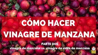 VINAGRE DE MANZANA  PARTE DOS  vinagre de manzana VS vinagre de sidra de manzana [upl. by Gentes28]