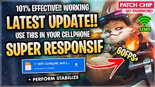 Latest Config ML Anti Lag 60FPS Super Responsif  Ping Speed Patch Chip  Mobile Legends [upl. by Amero]