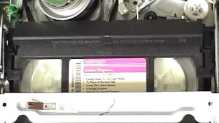 LG V194H DVDVCR combo fastforwardrewind cycle of a short VHS cassette with oversized hubs [upl. by Welbie672]