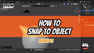 How to move an object and snap to another object Blender 41  Blender Tips Under 2 Minute BTU2M [upl. by Ariak]