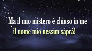 Nessun Dorma  Turandot Luciano Pavarotti  Lyrics [upl. by Bumgardner]