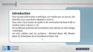 Systèmes Numériques  Le cours1  Systèmes de Numérationet Codage des Nombres  Midocean University [upl. by Derian]