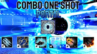 Combo One Shot With Portal And All Melee  Blox Fruits [upl. by Oedama96]