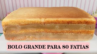 BOLO GRANDE DE ANIVERSÁRIO PARA 80 FATIAS  PESOU 8 KILOS ESSE BOLO Massa recheio e montagem [upl. by Pegma973]