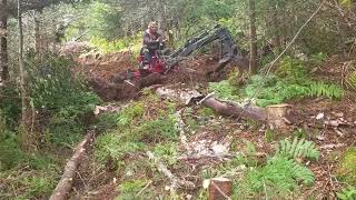 Trail Building With Towable Backhoe  Part 5 [upl. by Immat]