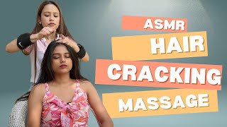 ASMR Hair Cracking Head Massage By Mikku Barber To Model Katha indianbarber sensoryoverloadanxity [upl. by Marou476]