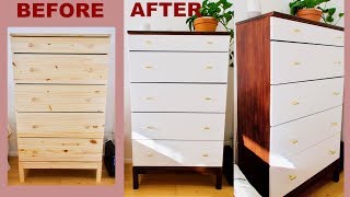 DIY Mid Century Modern Dresser  IKEA Hack [upl. by Cherie188]