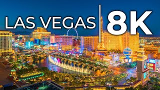 Las Vegas 8K ULTRA HD HDR 60 FPS NV Walking Tour  Outdoorsy Swaying [upl. by Alderson713]