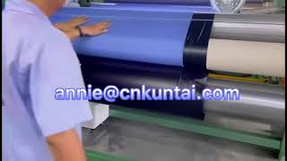 Hot melt PUR lamination machine for Blackout Curtain Fabric [upl. by Ykcim]