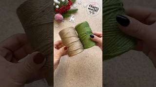 EASY Christmas Craft with jute rope🎄 diy crafts christmas ornaments tutorial howto idea fyp [upl. by Ahilam]