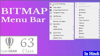 CorelDraw Bitmap Menu Bar Tutorial in Hindi  Complete Menu Bar StepbyStep Tutorial [upl. by Nakre]