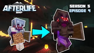 My Journey To FULL NETHERITE Glory  Afterlife SMP E4 [upl. by Ivets]