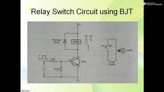 Lecture on Relay Switch Circuit using BJT by ProfDBMadihalli [upl. by Randell]