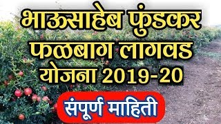 भाऊसाहेब फुंडकर फळबाग लागवड योजना 2019 20 संपूर्ण माहिती bhausaheb fundkar [upl. by Siuluj64]