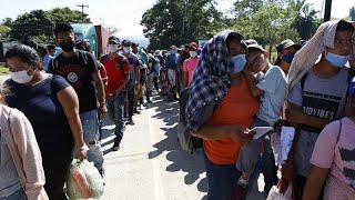 Parte de Honduras la primera caravana de migrantes de 2022 [upl. by Gnes17]