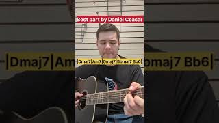 Daniel Caesars quotBest Partquot  Guitar Chord Breakdown 🎸 [upl. by Neetsuj]