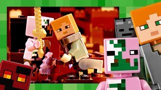 The Nether Fight  LEGO Minecraft  21139  Stop Motion [upl. by Ycak]