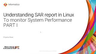 Understanding SAR Report in Linux to Monitor System Performance  Part1 [upl. by Krause]