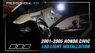 Honda Civic LEDs How to Install  7th Generation 2001  2005 [upl. by Asyla]