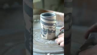 Soothing Ceramic Faceted Moon Jar Making Process Shorts [upl. by Sollars]