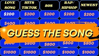 GUESS THE SONG JEOPARDY STYLE  MUSIC QUIZ  4 [upl. by Skees]