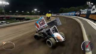 World of Outlaws Dirt Racing Nos Energy Sprint Cars Season Race 1 Volusia [upl. by Lepper]