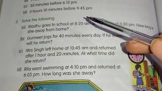 Class4  Maths Chapter10 Time Exercise 106  Time Duration [upl. by Minny]