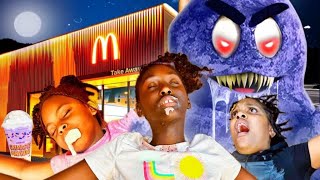 WE TRIED THE GRIMACE SHAKE WORST MISTAKE EVER👿👿MACDONALDS [upl. by Lachlan]