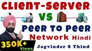 Client Server Network and peer to peer Network  Peer to Peer Vs Client Server in Hindi  Networking [upl. by Aman843]