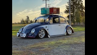 Bagged 1965 VW beetle with safaris Slammed project car [upl. by Morrill]