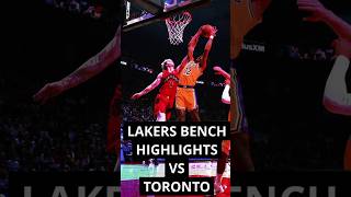 Lakers Bench Highlights vs Toronto Raptors [upl. by Atteuqnas408]