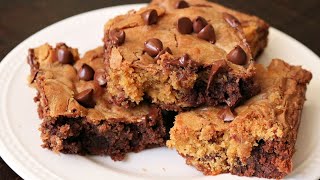 How To Make Easy Chocolate Chip Brookies  Delicious Chocolate Chip Cookie Brownies [upl. by Orest]