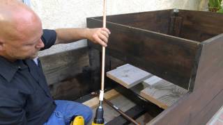 Patio Pond with Bog Filter  Water Fountain Spout Installation  Part 7 [upl. by Sublett]