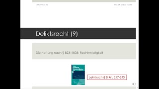 Gesetzliche Schuldverhältnisse  Deliktsrecht 9 [upl. by Rocher]