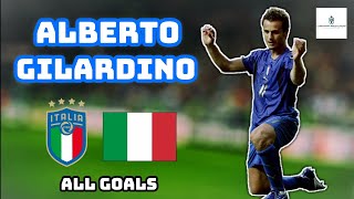 Alberto Gilardino  All 19 Goals for Italy [upl. by Othella]