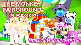 Adopt Me Monkey fairground is back  NEW CAPUCHIN MONKEY Update Legendary monkeys🐵🎪 [upl. by Teloiv]