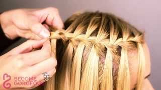 Waterfall Braid Tutorial  Become Gorgeous [upl. by Niwrud699]