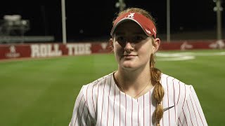 Alabama softballs Marlie Giles on facing Florida [upl. by Lyford698]